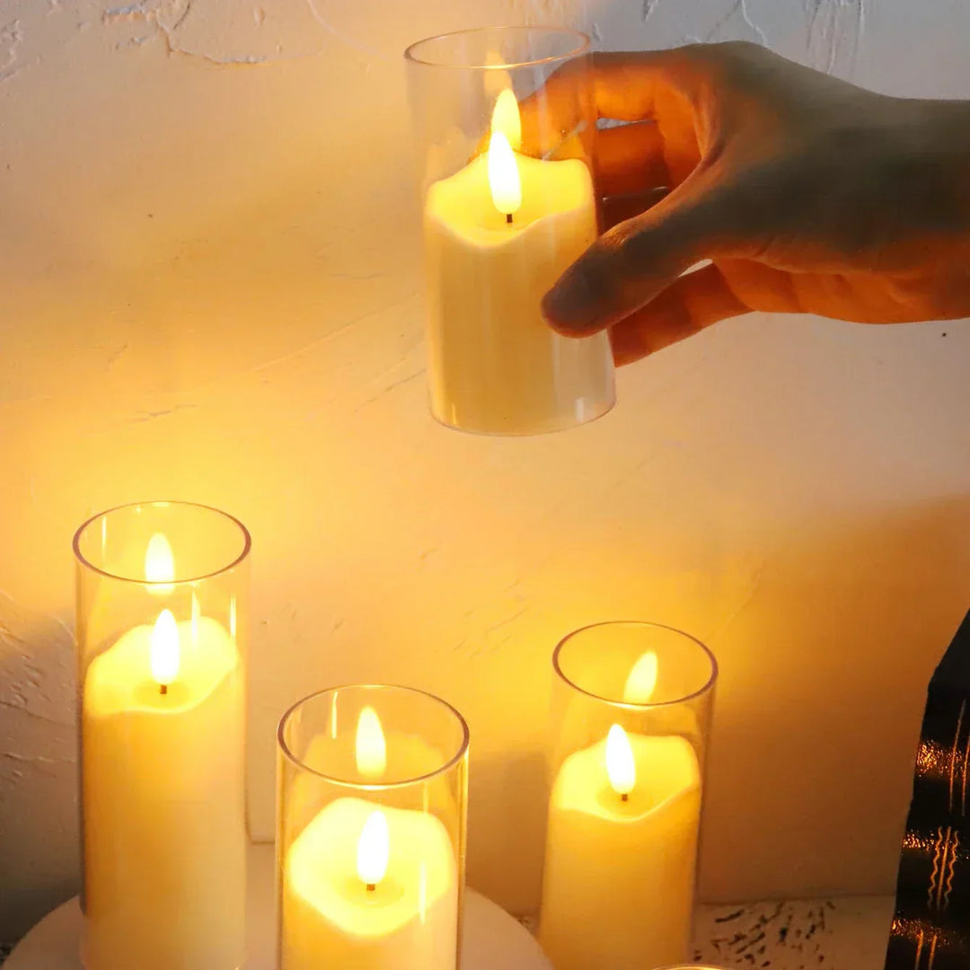 Skanto | LED Lys med Glassholdere for Hjemmedekor