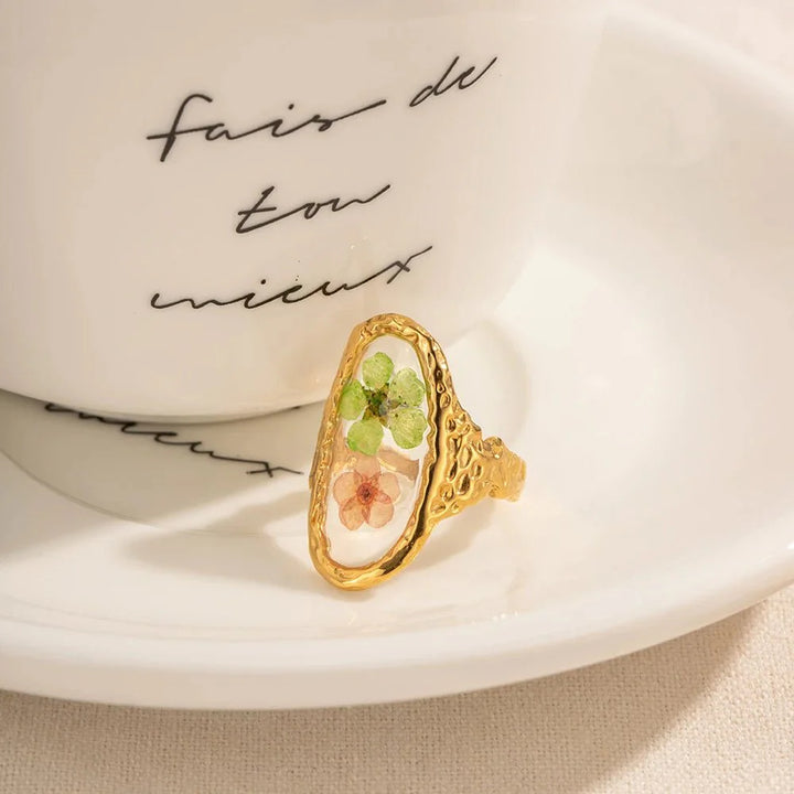 Skanto | Elegant Blomster Justerbare Ringer