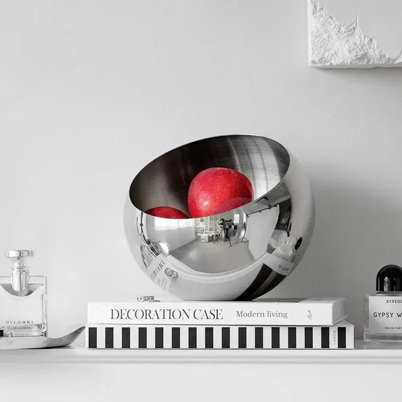 Elegant rustfritt stål fruktskål - Moderne miljøvennlig design | Skanto