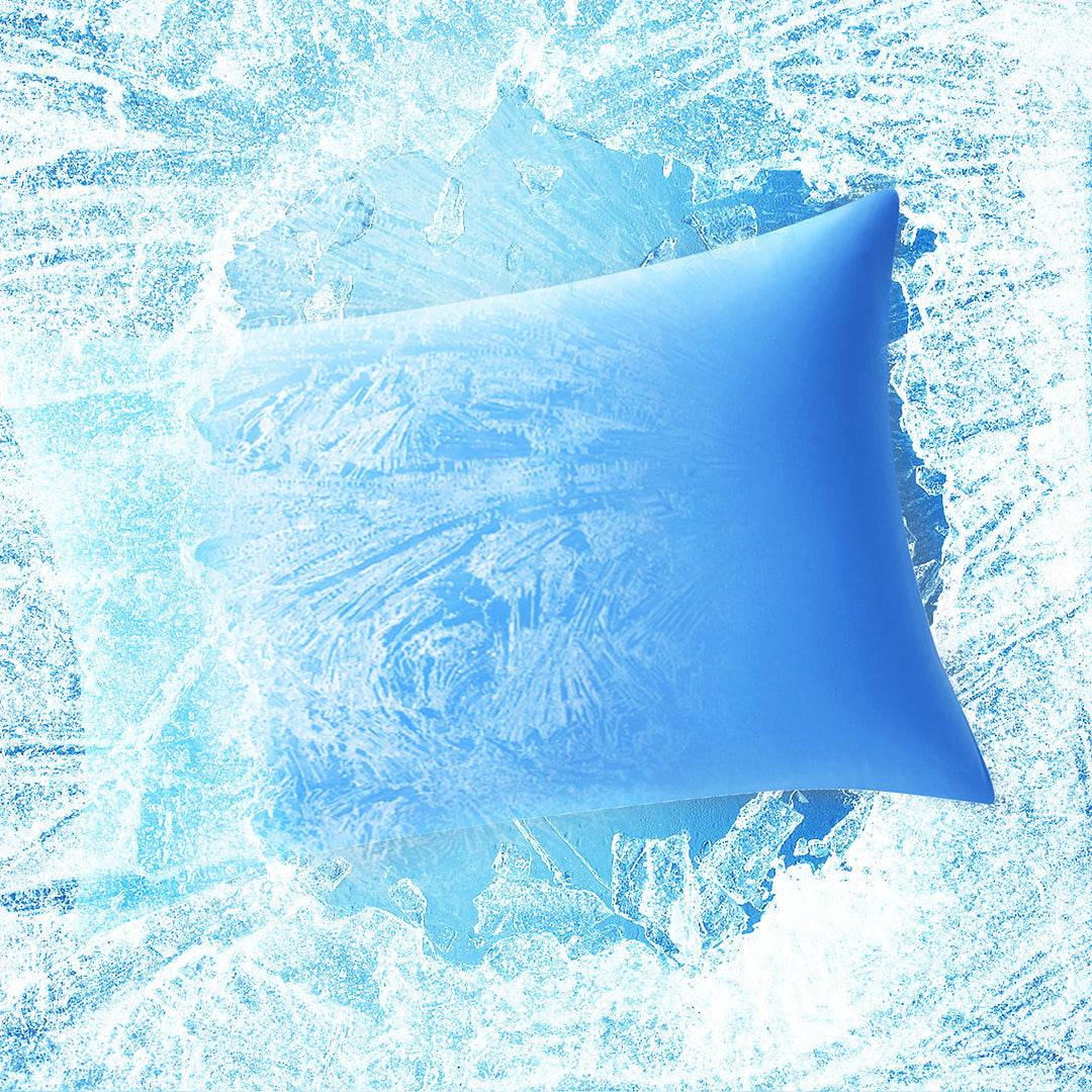 2-Pack Premium Silky Super Cooling Blue Pillowcases – Extreme Q-Max 0.5 | Skanto