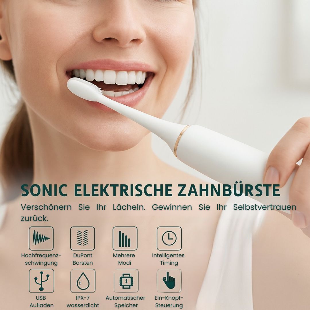 Elektrisk sonic tannbørste med 6 moduser | Skanto