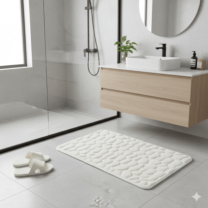 Skanto | ETERNASTEP MAT – Ultra-mykt, hurtig-tørkende baderomsmatte for komfort og sikkerhet