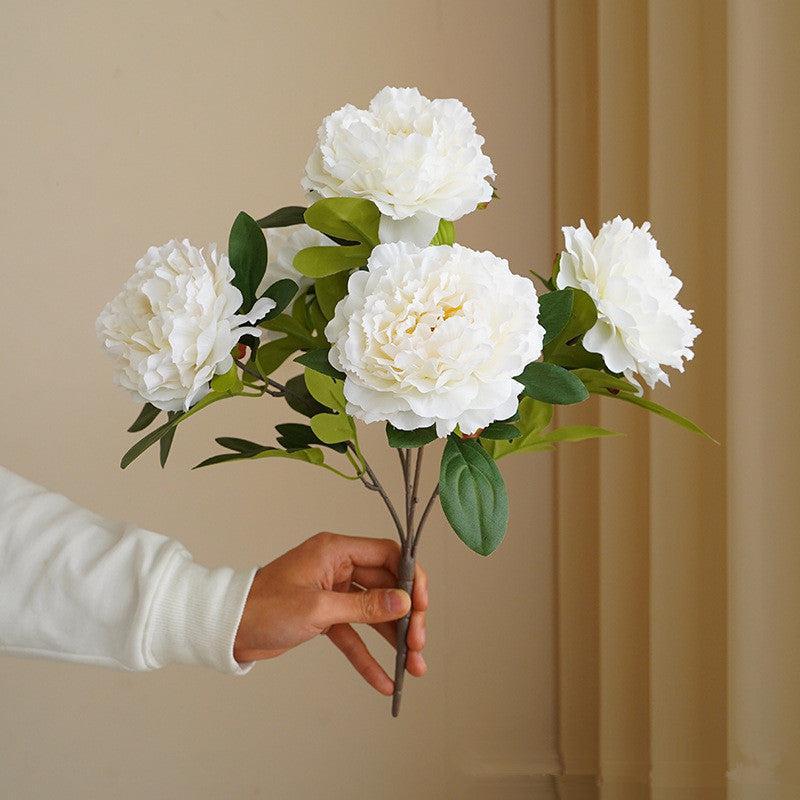 Kunstige 5 store hodet peonblomster