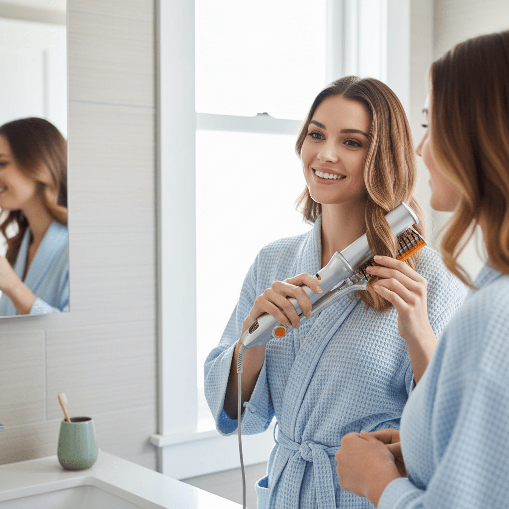 2-i-1-Drehhaarbürste für müheloses Styling