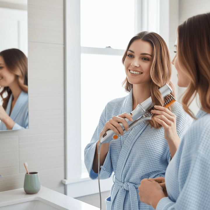 2-i-1-Drehhaarbürste für müheloses Styling