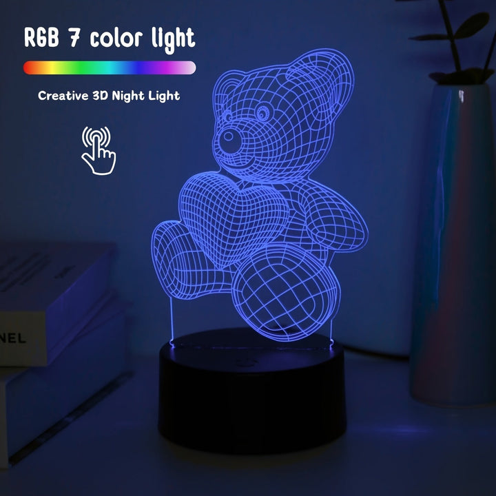 LumiBear – 3D Illusjons Nattlys Teddybjørn Skanto