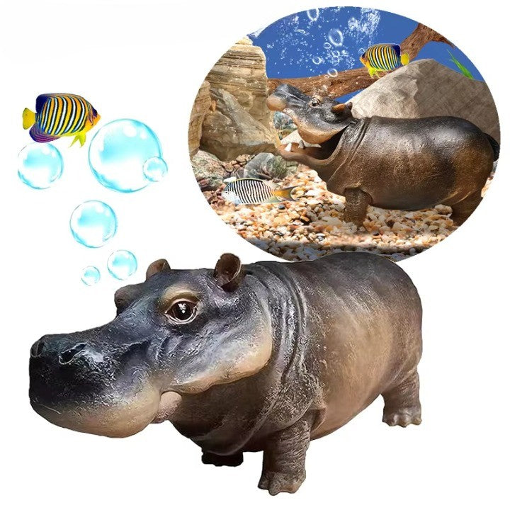 Skanto | Mini Hippo Dekorativ Fiskebowl Luftbobler