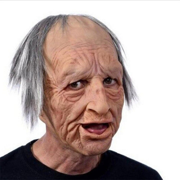 Creepy Old Man Maske – Realistisk Lateks Halloween Maske for Voksne | Skanto