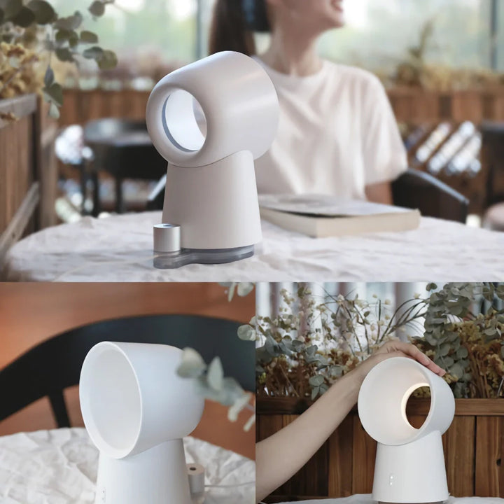 Bladeless USB Luftrenser Vifte med LED Nattlys | Skanto