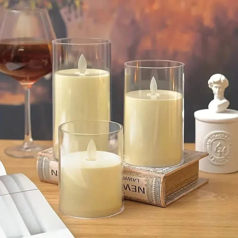 LED lys med fjernkontroll og timer i glassdesign | Skanto