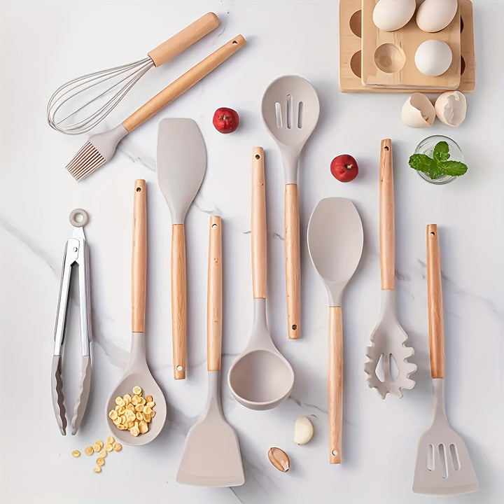 Skanto | Silikon Kjøkkenverktøy Sett – Varmebestandig og Ripebestandig