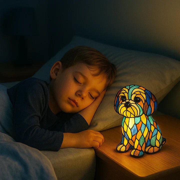 Skanto | Lumidog Håndlaget Lysende Hund Lampe – Ambient Belysning og Gave