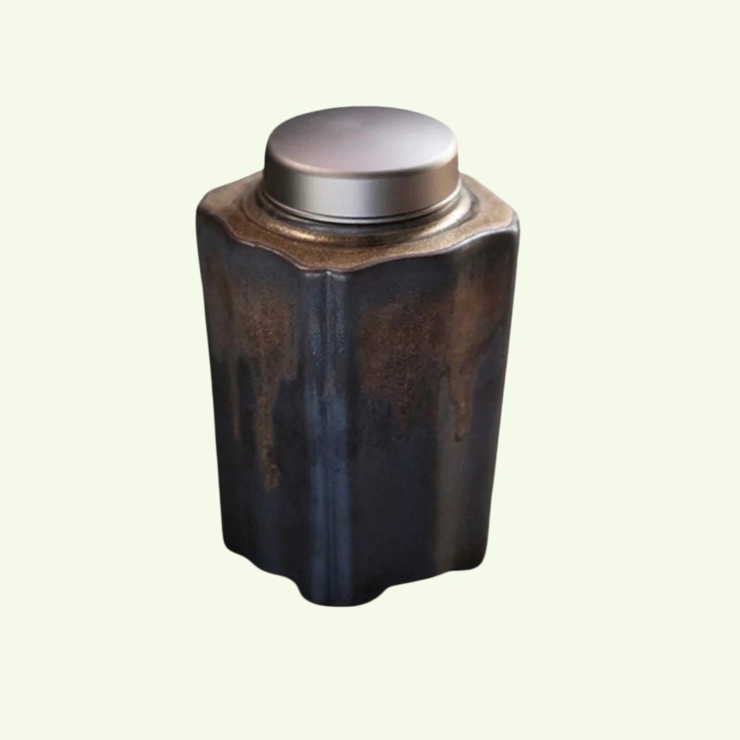 Vintage keramisk te- og kaffelagerbeholder – 900ml lufttett beholder | Skanto