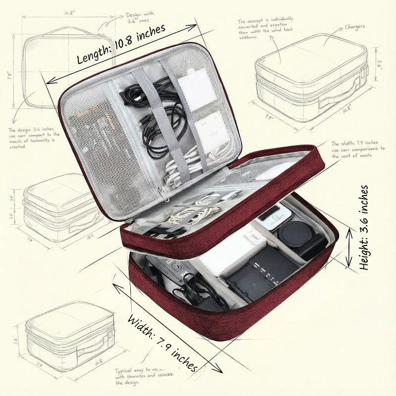 Triple Layer Tech Organizer Skanto