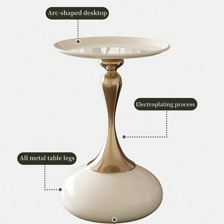 Moderne sidekabinett med keramisk base og metallben – 55 cm høy | Skanto