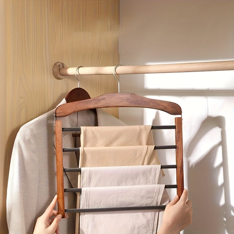 Wood Pants Hanger Multi-Layer 2 Piece Set | Skanto