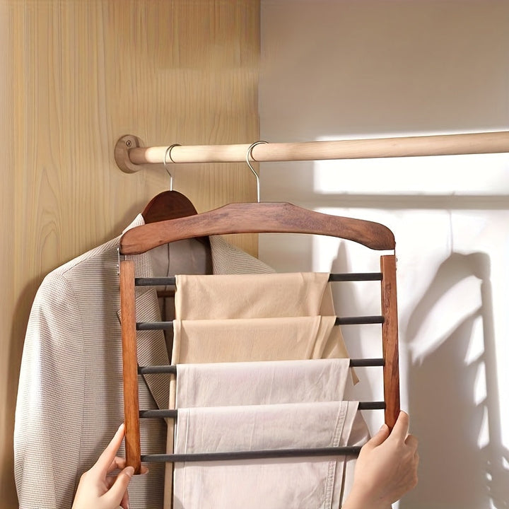 Wood Pants Hanger Multi-Layer 2 Piece Set | Skanto
