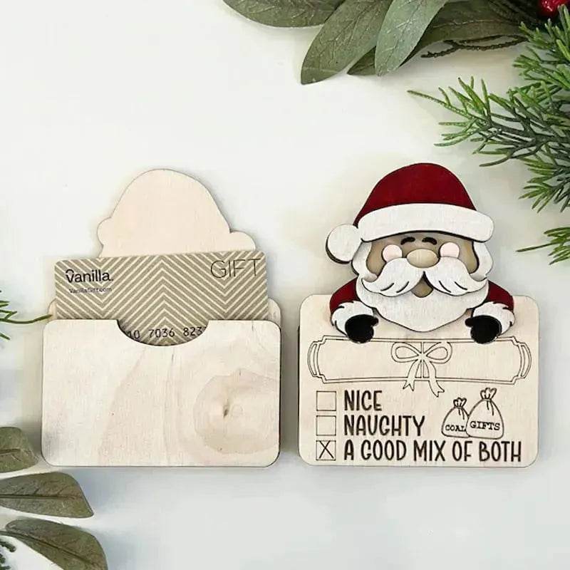 Skanto | Tre Sjarmerende Julemann Penger Og Gaver Kort Klemme Kreativ Juledekorasjon Ornamenter