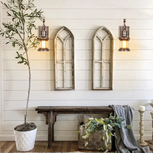 Skanto | Vegglampe med vintage glasskjermdesign
