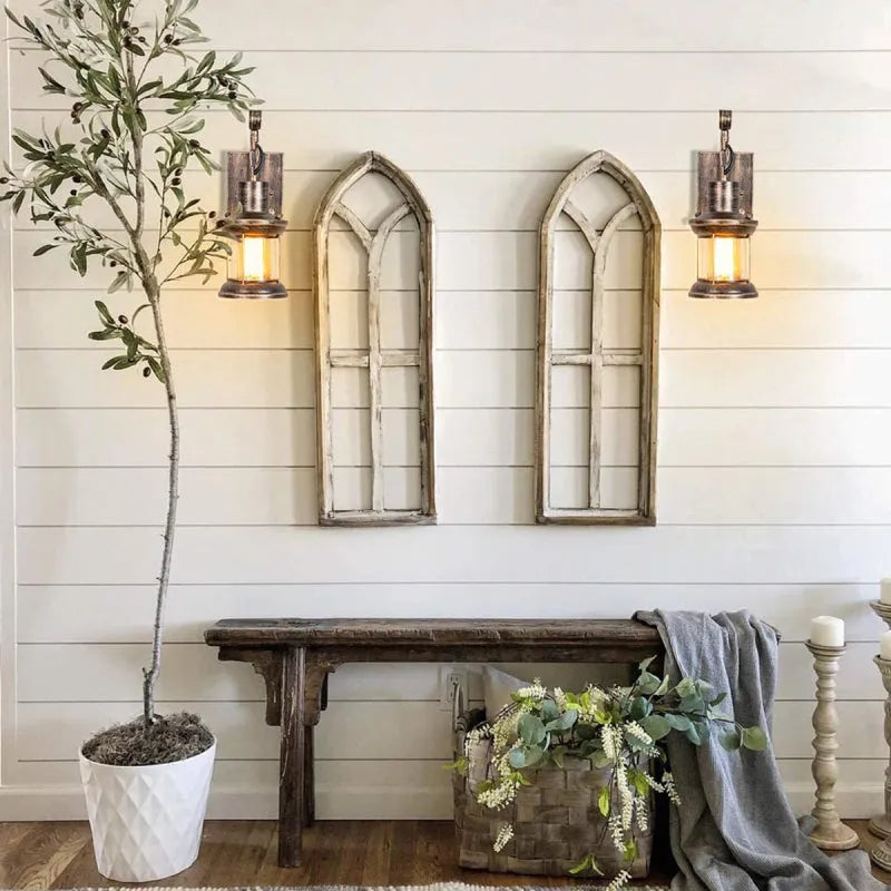 Skanto | Vegglampe vintage metall industrivindu