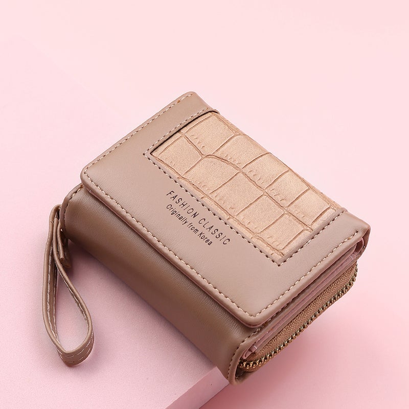 Skanto | Large Capacity Multi-Card Zipper Tri-Fold Myntpung
