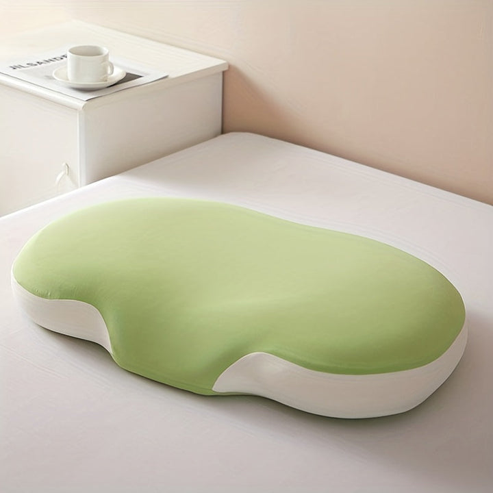 1pc Oval Macaron Pute Cervical Hukommelses Skum Pute, Kjølende Seng Pute For Søvn - Nakke Pute For Smertelindring Søvn, Kontur Støtte Ergonomisk Pute For Side Rygg Mage Sovere Ved Å Bruke Høy Og Lav Deling | Skanto