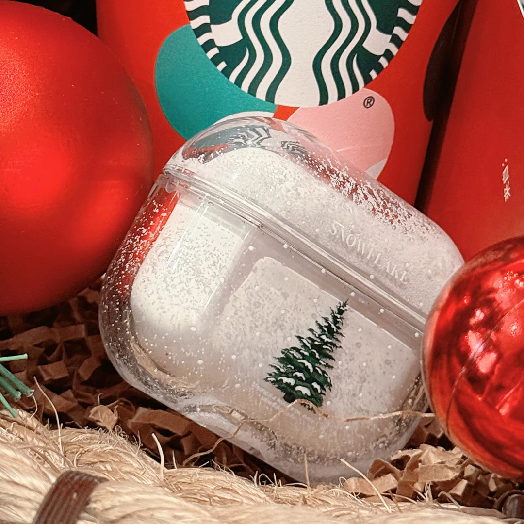 Skanto | Frosted Tree Beskyttende Transparent AirPods Etui