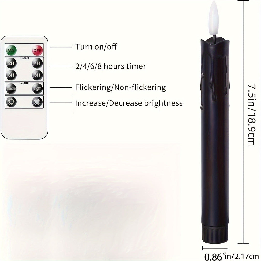 FlickerGlow - Realistiske flammefrie LED-lysestaker med fjernkontroll Skanto