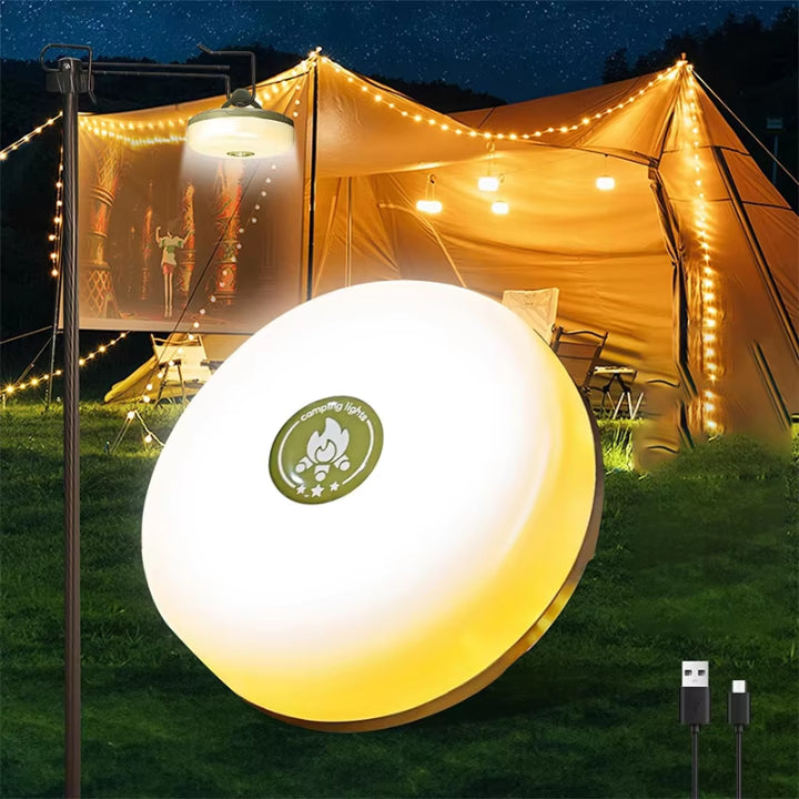 Campinglampe med 10 m RGB lyskjede — Din magiske lyskilde for uforglemmelige utendørsopplevelser | Skanto