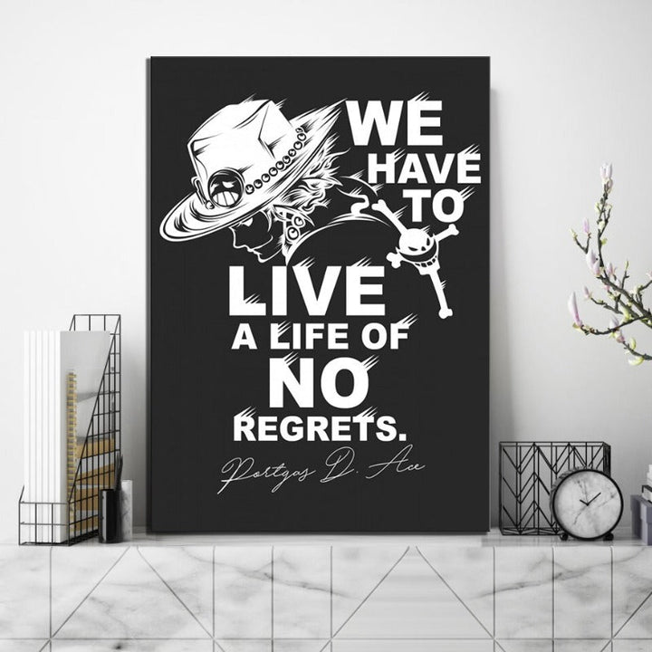 Live a Life - Lerret Veggkunst Maleri