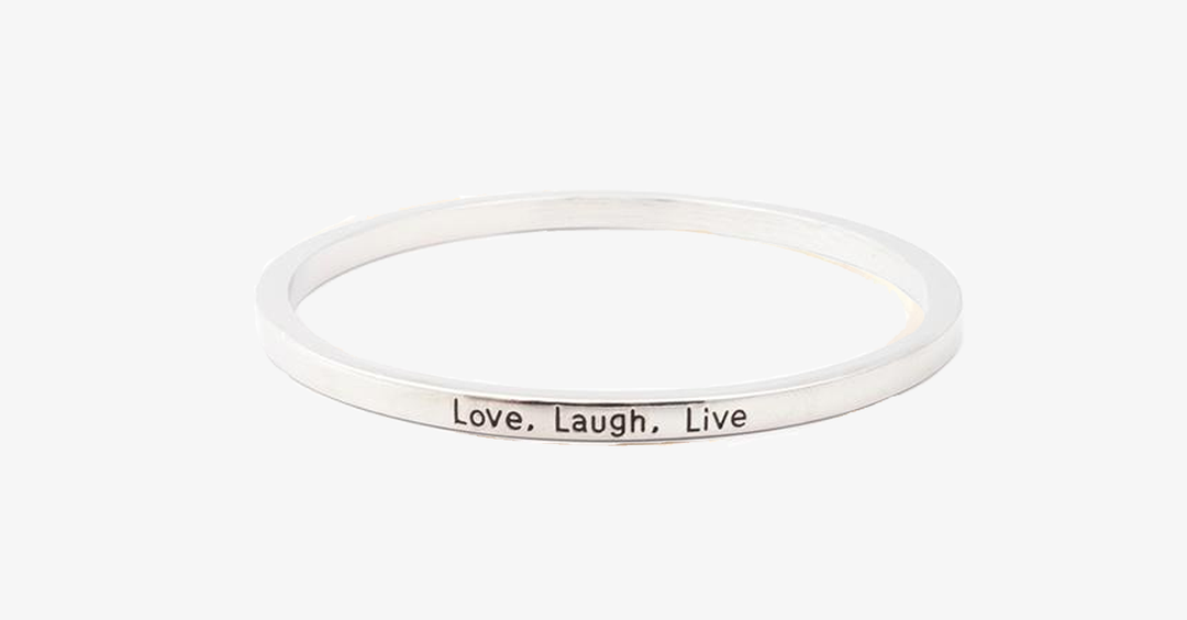 Skanto | Elske Latter Leve Gravert Mansjettarmbånd