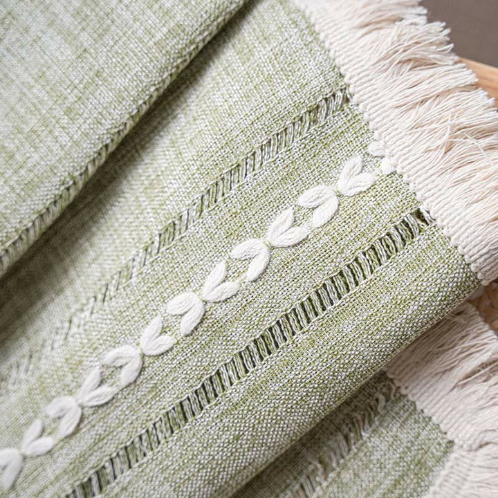 Enkel Stripe Hollow-out Semi-skygge Tussel Gardin | Skanto