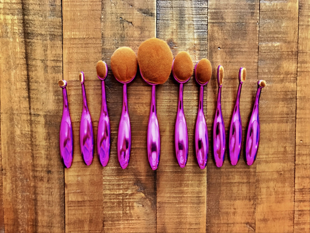 GlamPink Makeup Brushes - 10 Delers Sett | Skanto