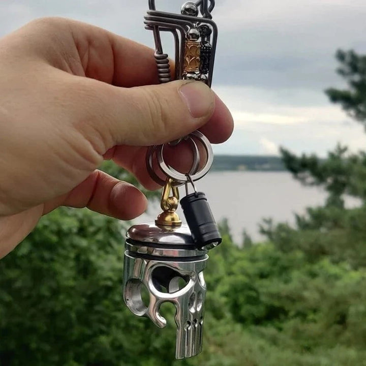 Skanto | Piston Kunst Hodeskalle Nøkkelring