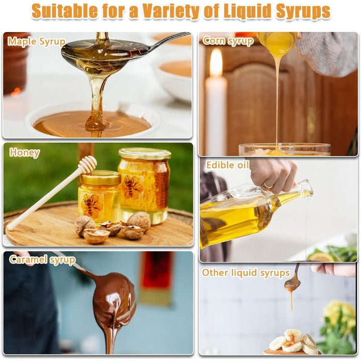 No-Drip Glass Honey Dispenser Skanto