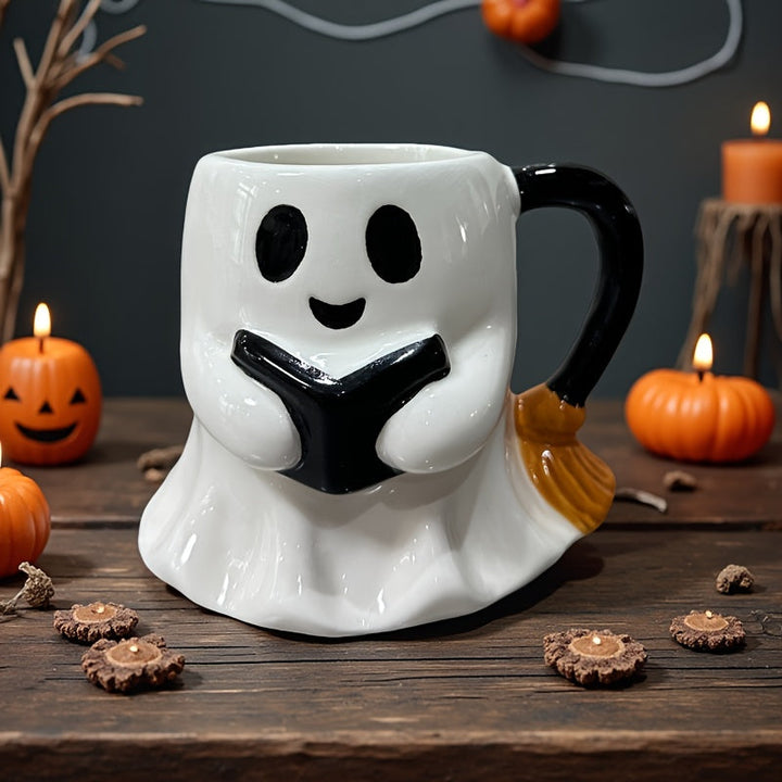 Skanto | Halloween Spøkelse Kopp – Keramikkopp med Latterlig Spøkelsesdesign