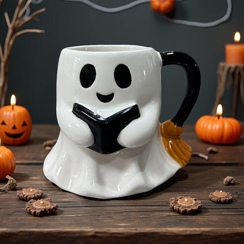 Skanto | Halloween Spøkelse Kopp – Keramikkopp med Latterlig Spøkelsesdesign