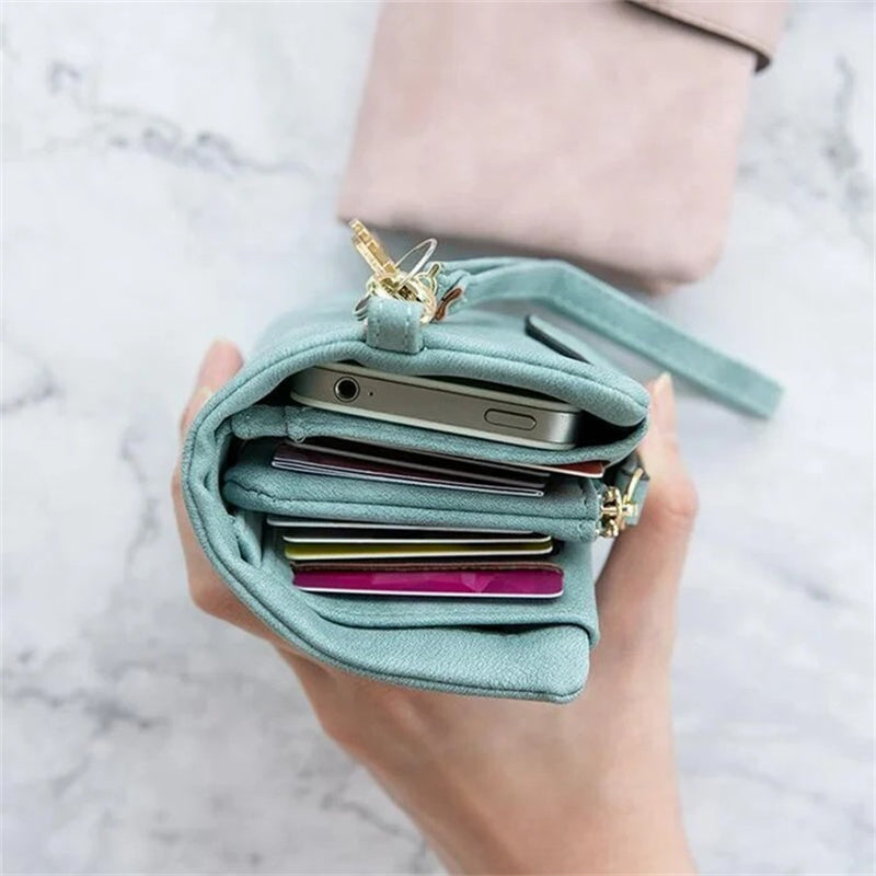 Skanto | Kvinne Liten Trifold Lær Wallet