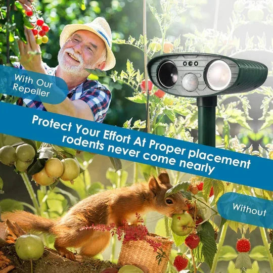 Ultraschall-Wildvertreiber – 4er-Pack, solarbetrieben – Vertreibt Rehe i 48 Stunden
