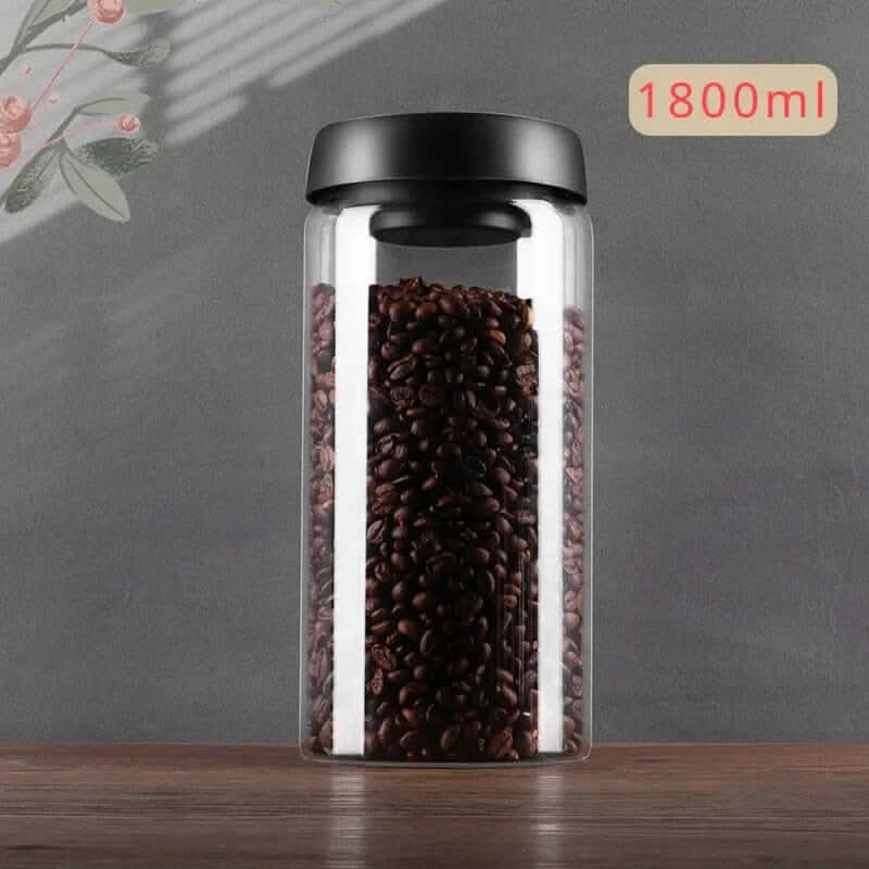 Skanto | Glass Kaffe Bønne Beholder – Lufttett Aroma Bevaringsglass