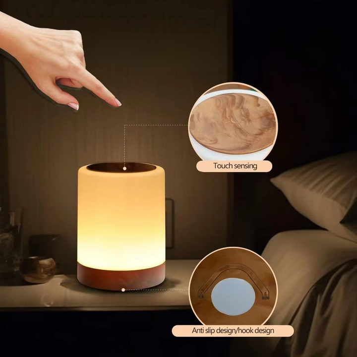 Skanto | Fargeforandrende Berøring Bordlampe Med Fjernkontroll For Soverommet Eller Stuen