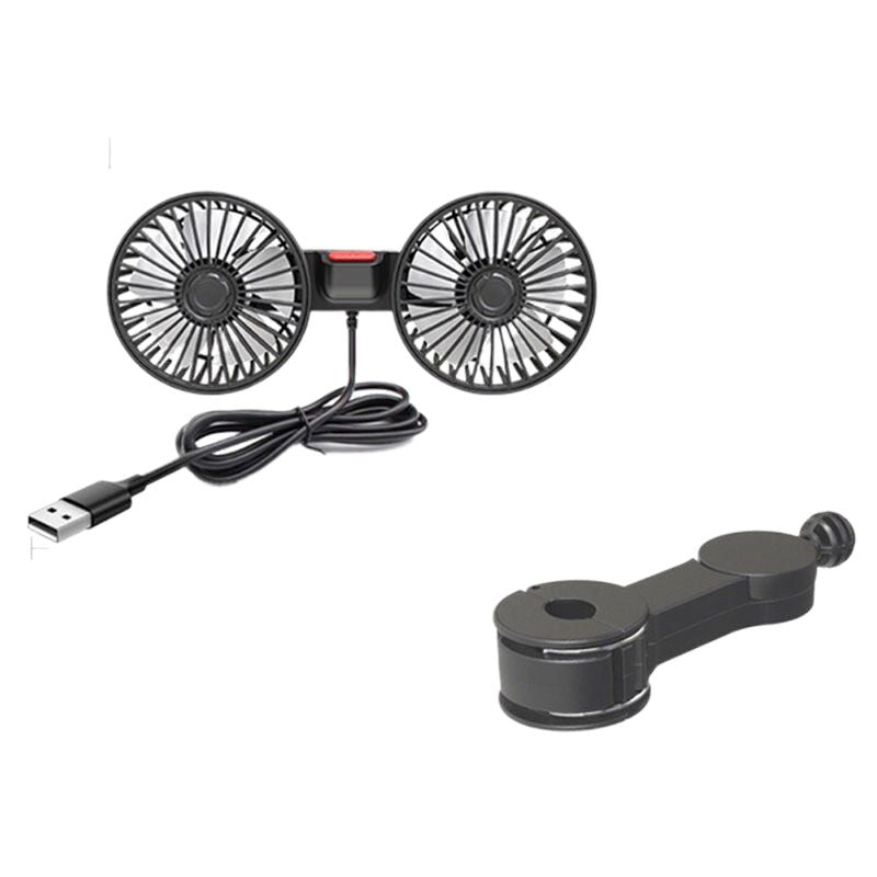 Dual Head USB Bilvifte med 360° Rotasjon for 12V/24V Kjøretøy | Skanto