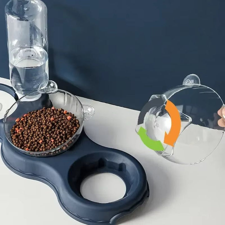 Skanto | FEASTFLOW – 3-i-1 Hevet Matingsstasjon med Automatisk Vannbeholder