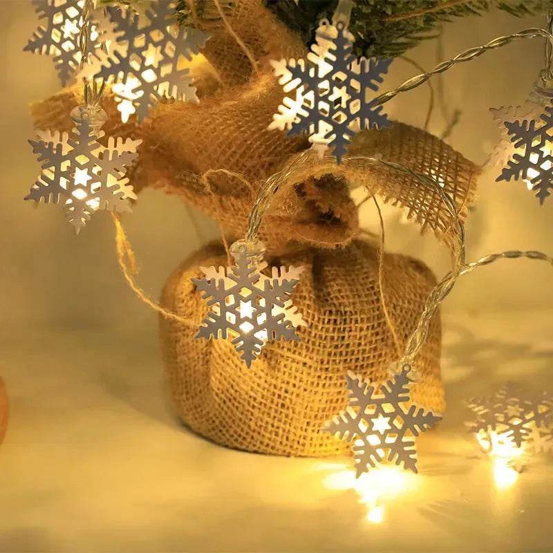 Skanto | Jule LED Lysstreng Julenisse Elg Snømann Xmas Ornament Lys Juledekorasjoner Nyttår Navidad Gave