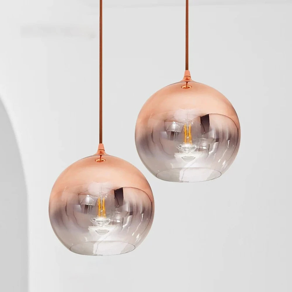 Skanto | Glass Kobber Finish Taklampe