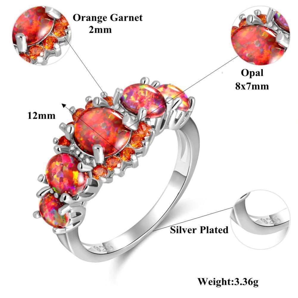 Skanto | Fire Opal Granatring