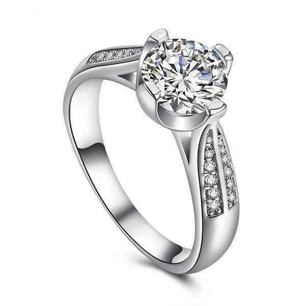 Flower Shape Crystal Ring | Skanto