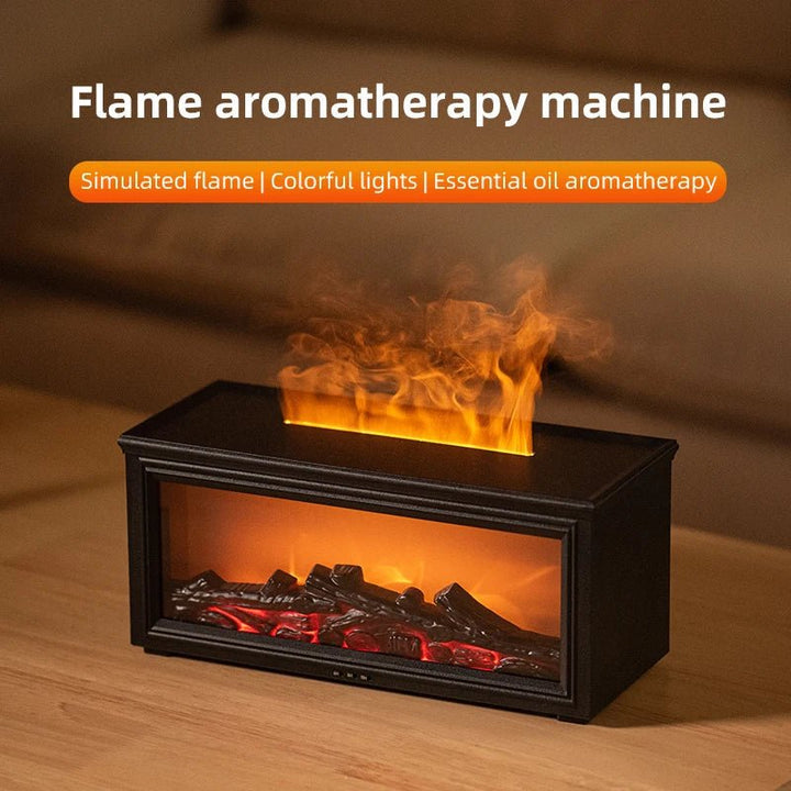 Skanto | FlameAura – Aromaterapi peisdiffuser med 7 LED-farger