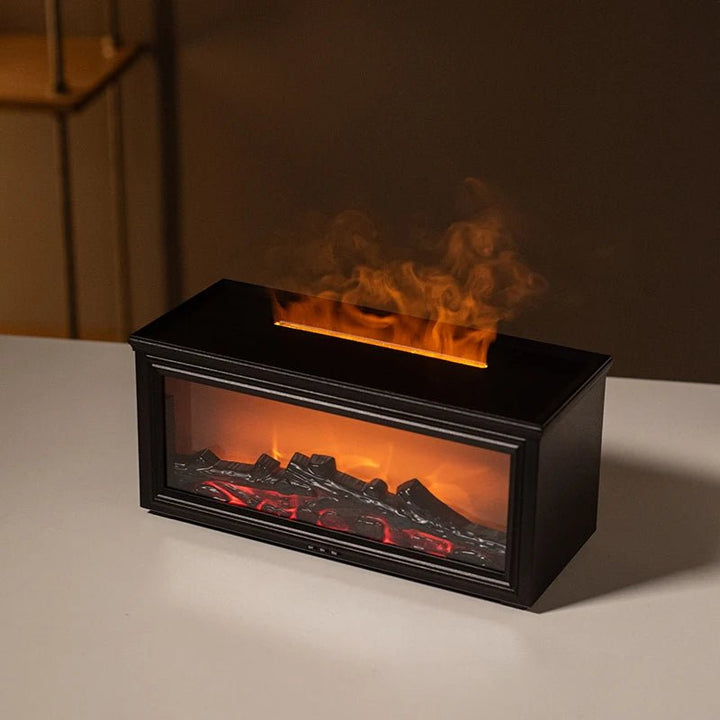 Skanto | FlameAura – Aromaterapi peisdiffuser med 7 LED-farger