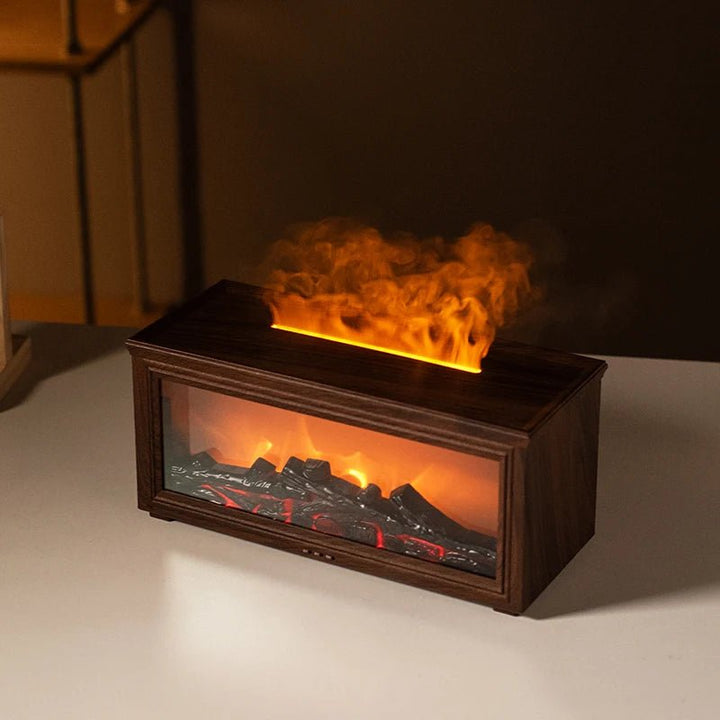 Skanto | FlameAura – Aromaterapi peisdiffuser med 7 LED-farger